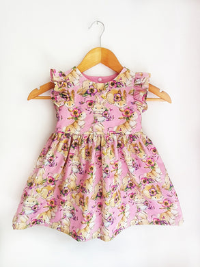 PRE- ORDER Pretty in pink Bunnies floral DRESS -