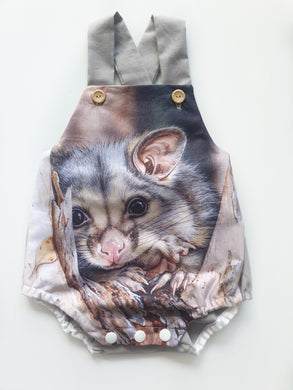 Dom the Possum romper -IN STOCK SIZE 00 LEFT